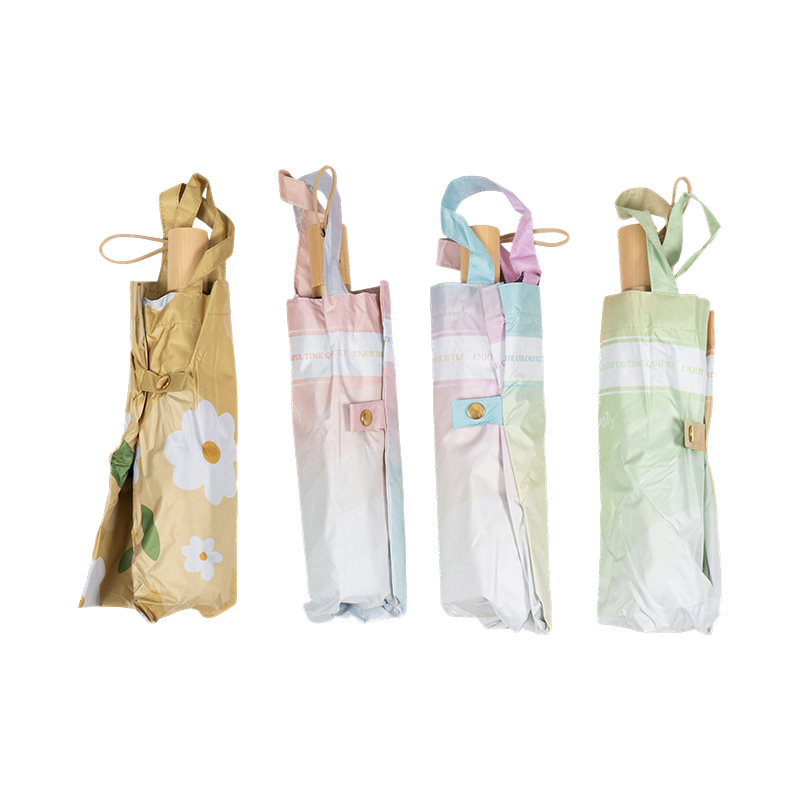 Unique2-In-1 Design,3 Fold Silver Coated Umbrella,Foldable Into Tote Bag