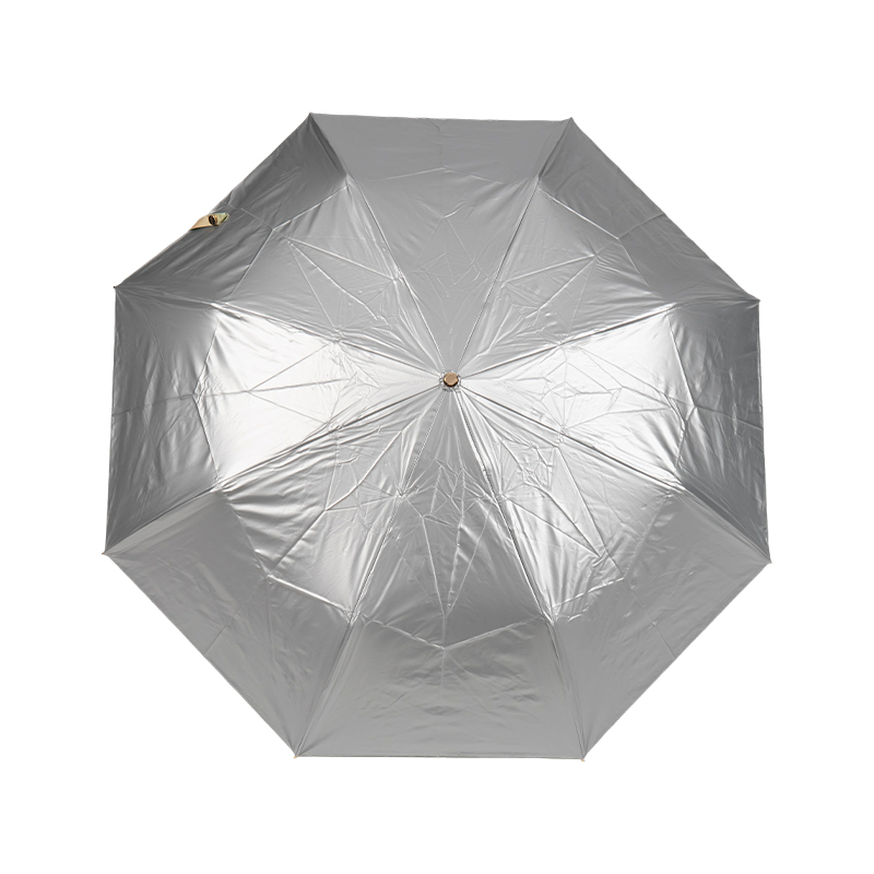 Unique2-In-1 Design,3 Fold Silver Coated Umbrella,Foldable Into Tote Bag