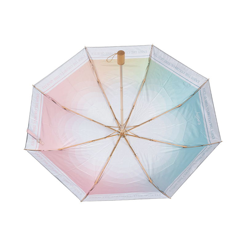 Unique2-In-1 Design,3 Fold Silver Coated Umbrella,Foldable Into Tote Bag