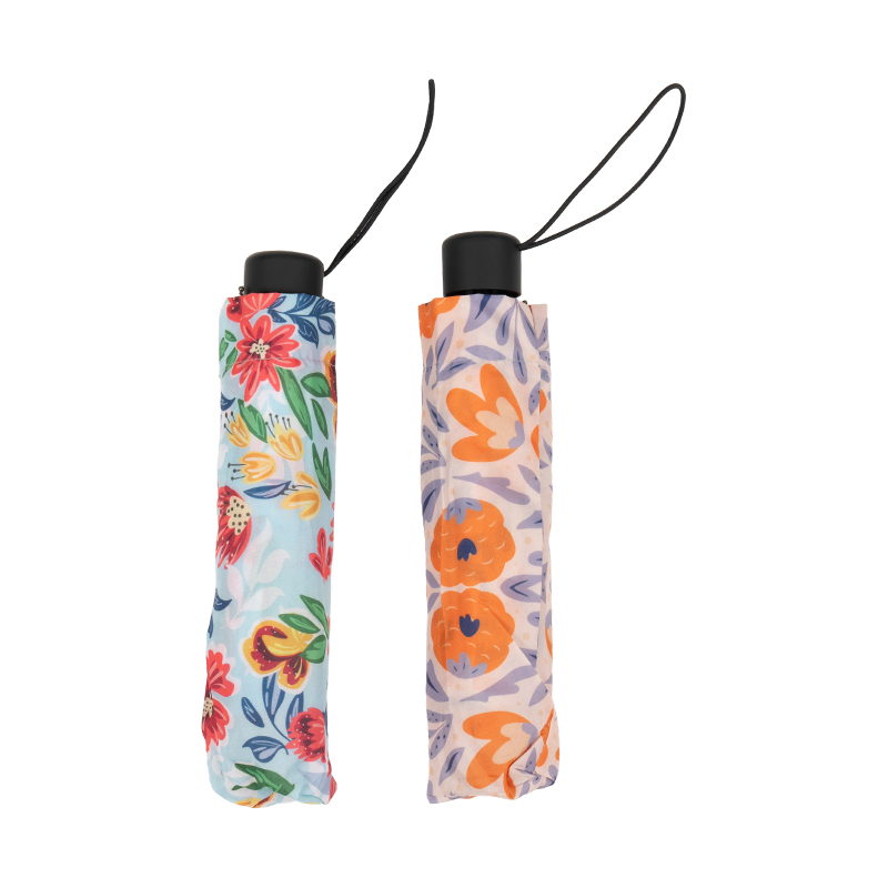 Simple Small Floral Folding Umbrella