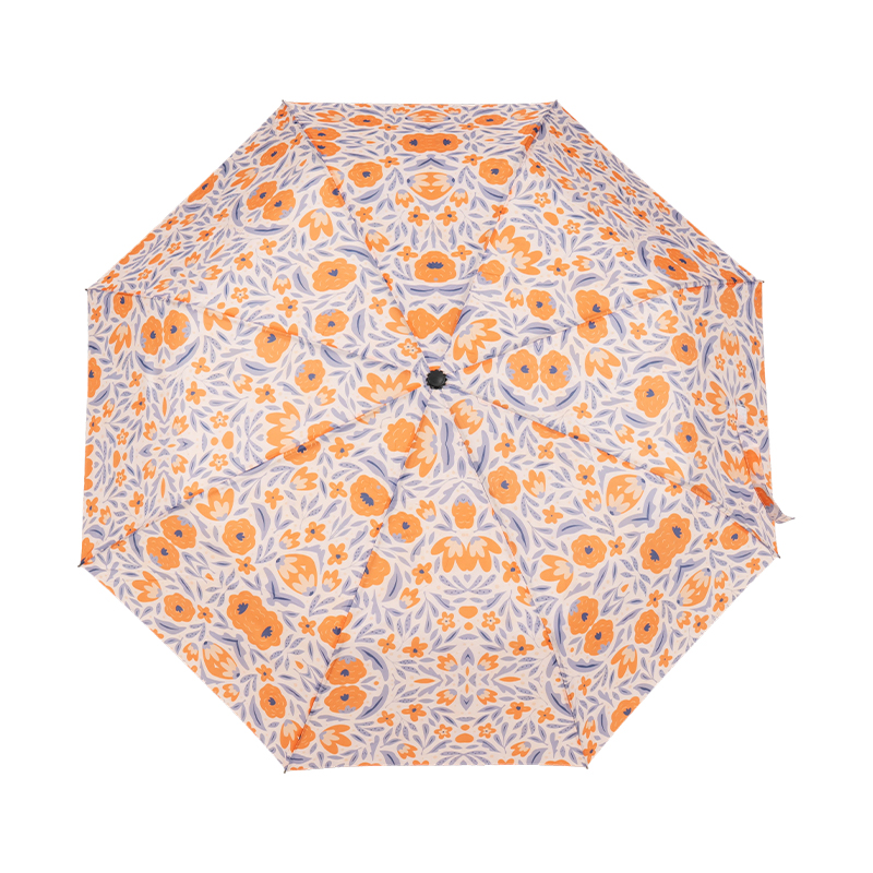 Simple Small Floral Folding Umbrella
