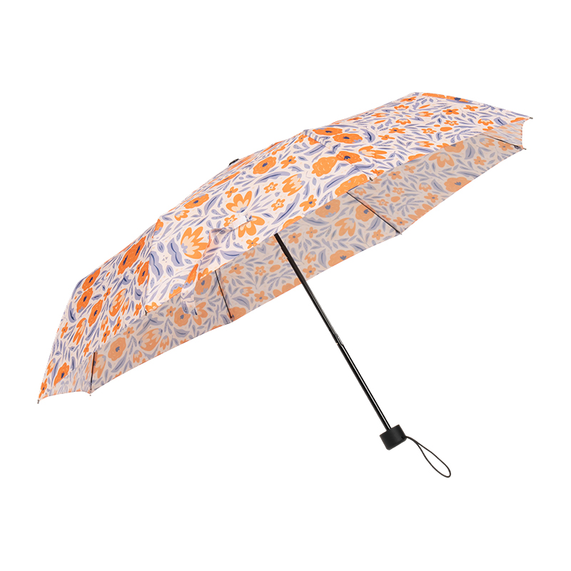 Simple Small Floral Folding Umbrella