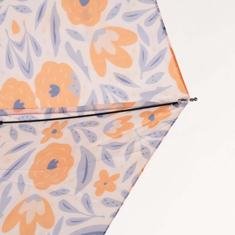 Simple Small Floral Folding Umbrella