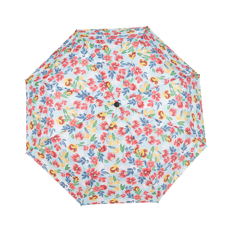 Simple Small Floral Folding Umbrella