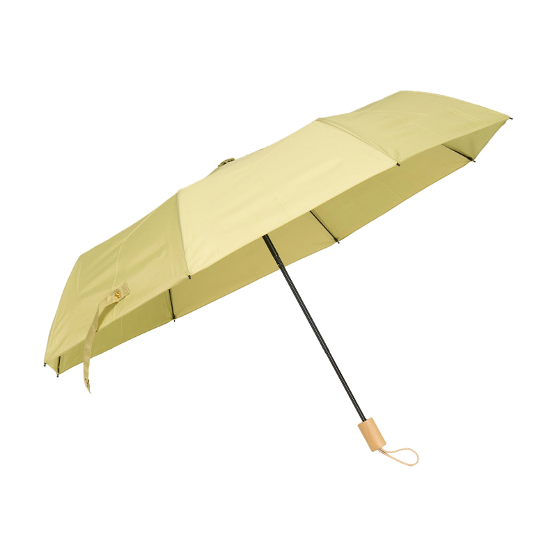 Simple Fold Umbrella With Wooden Handle