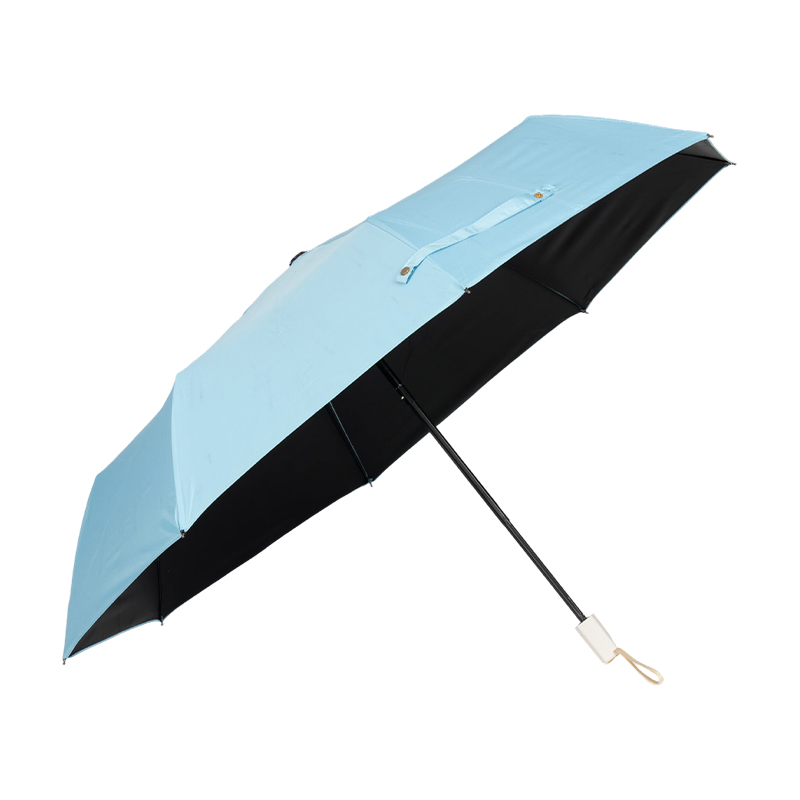 Japanese-Style Solid Color 3 Fold Umbrella