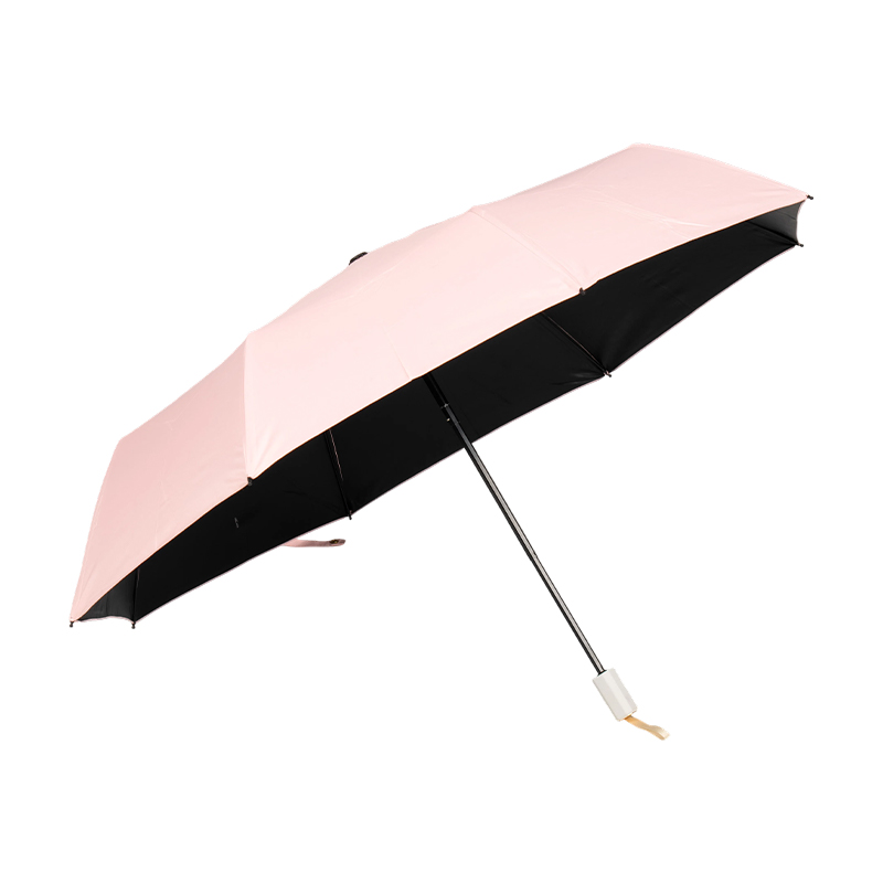 Japanese-Style Solid Color 3 Fold Umbrella