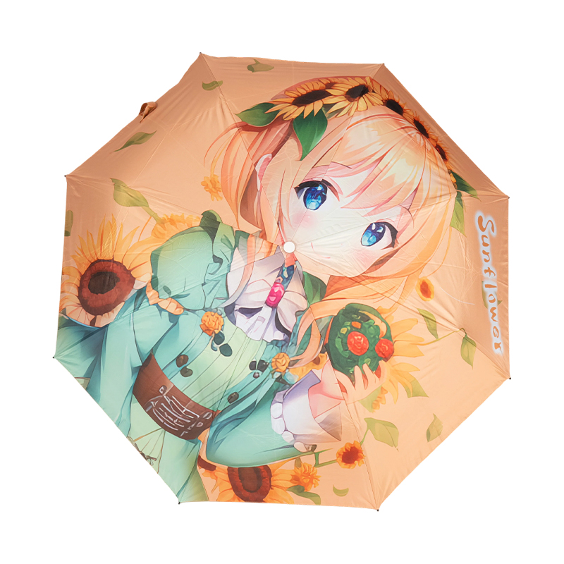Automatic Printed Design 3 Fold Umbrella