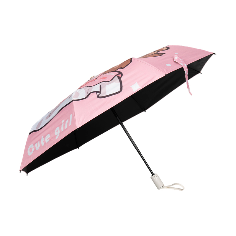 Automatic Printed Design 3 Fold Umbrella
