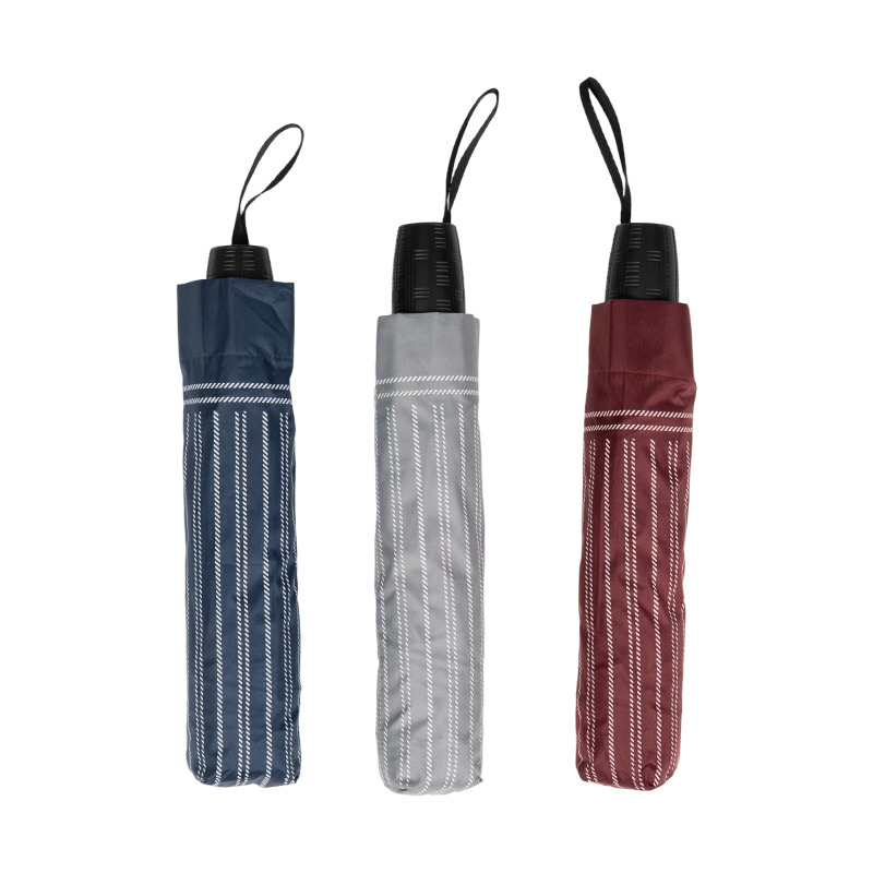 Classic Stripe 3 Fold Sun&Rain Umbrella