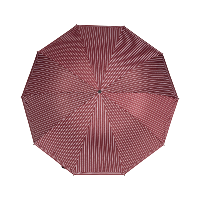 Classic Stripe 3 Fold Sun&Rain Umbrella