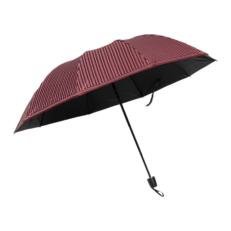 Classic Stripe 3 Fold Sun&Rain Umbrella