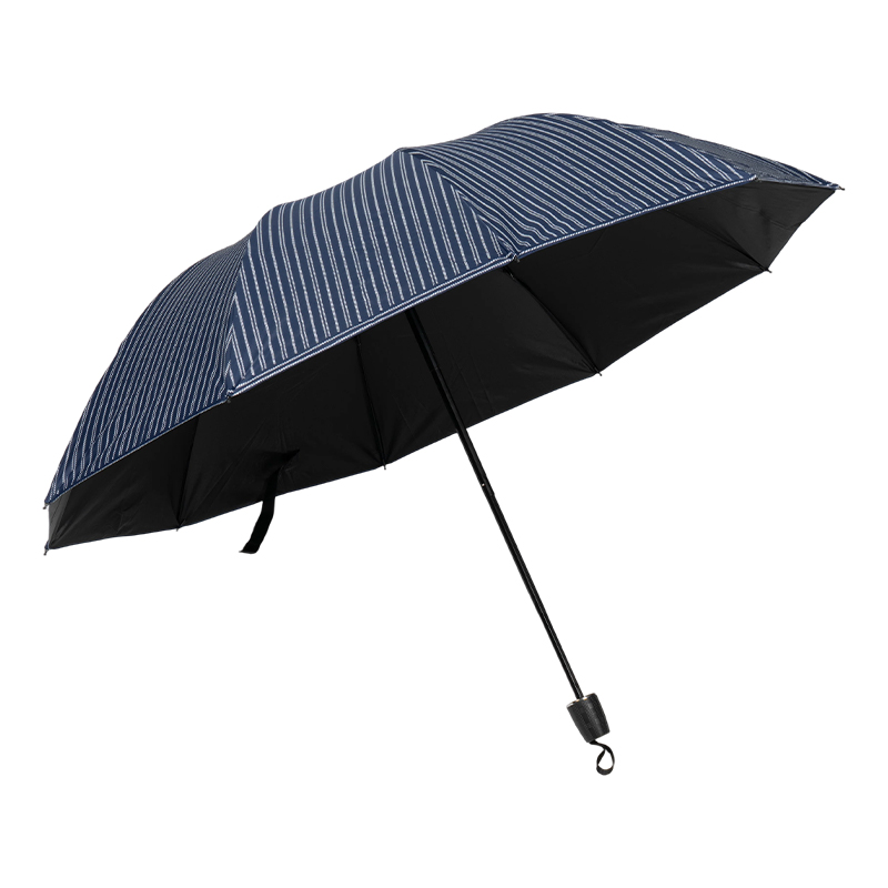 Classic Stripe 3 Fold Sun&Rain Umbrella