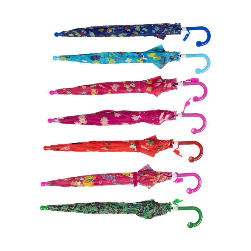 Printed straight auto open kids umbrella