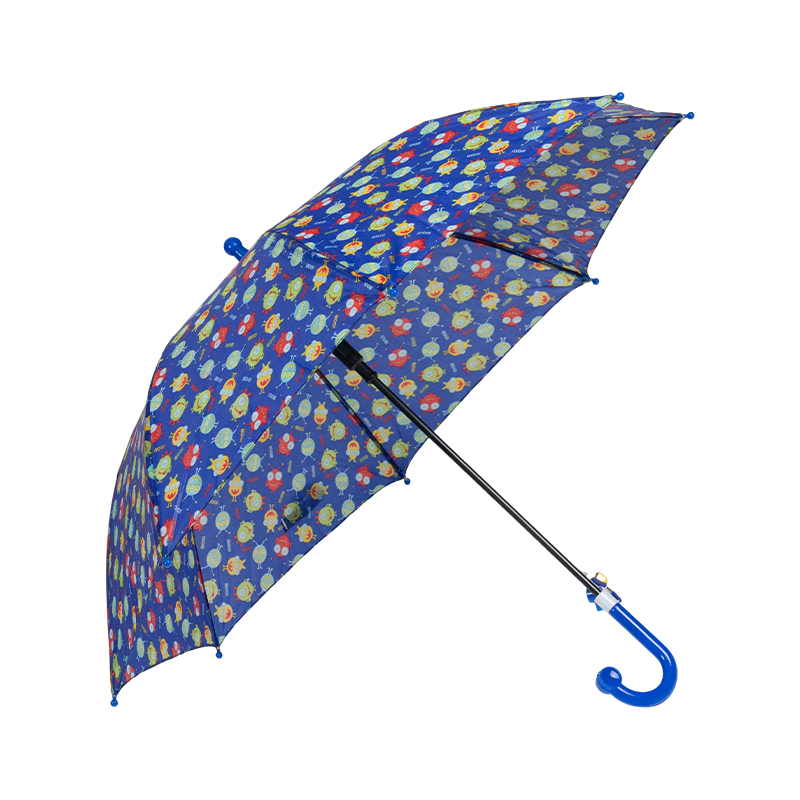 Printed straight auto open kids umbrella