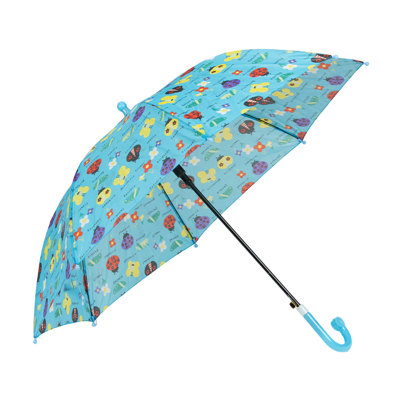 Printed straight auto open kids umbrella