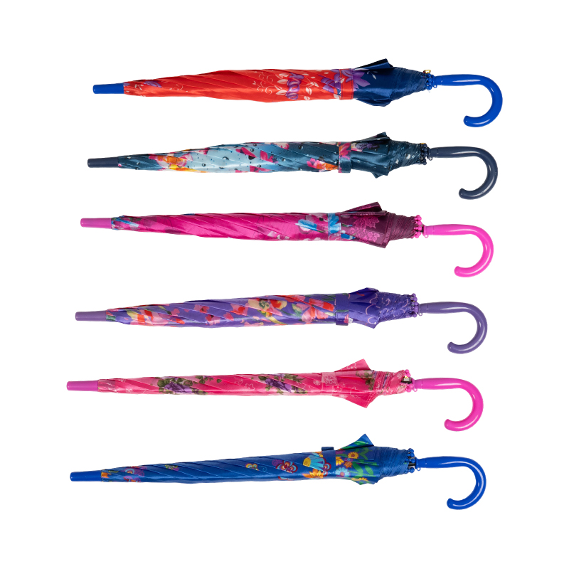Satic Fabric Printed Design Straight Children Umbrella