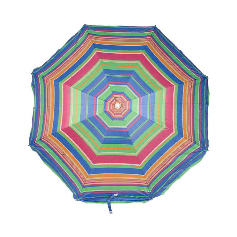 Classic Colorful Striped Beach Umbrella