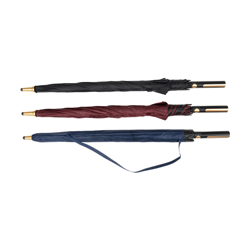UV‑Protective Golf Umbrella With Solid Outer Canopy And Black Glue Lining