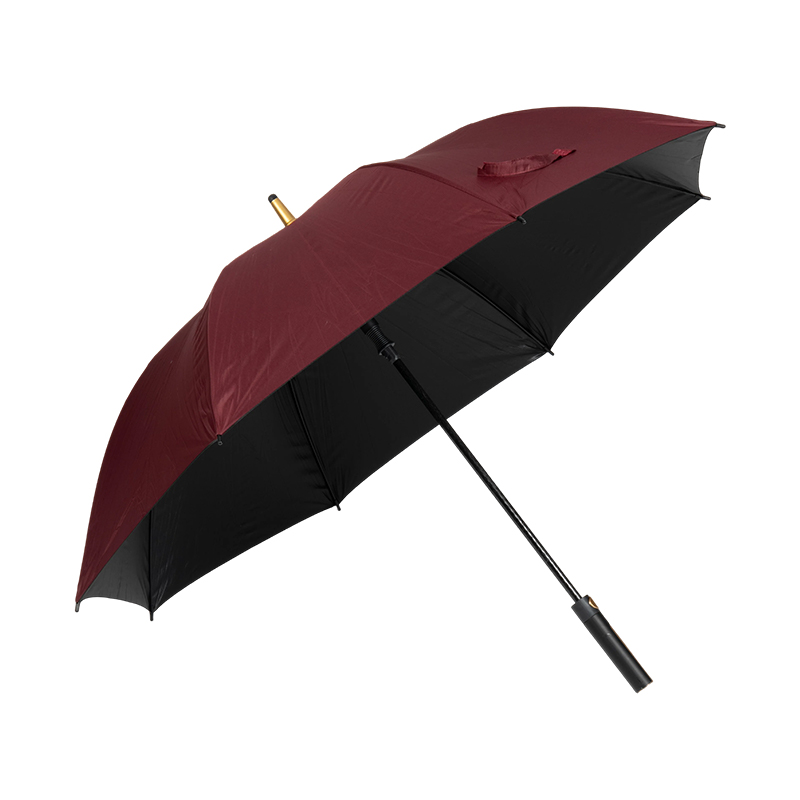 UV‑Protective Golf Umbrella With Solid Outer Canopy And Black Glue Lining