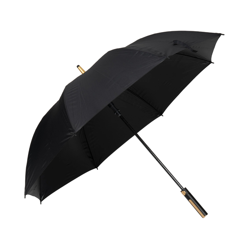 UV‑Protective Golf Umbrella With Solid Outer Canopy And Black Glue Lining