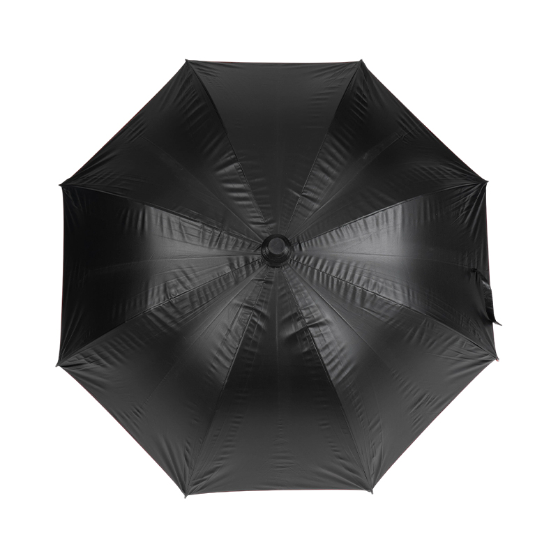 Black Outside Red Inside Classic Curved Handle Golf Umbrella