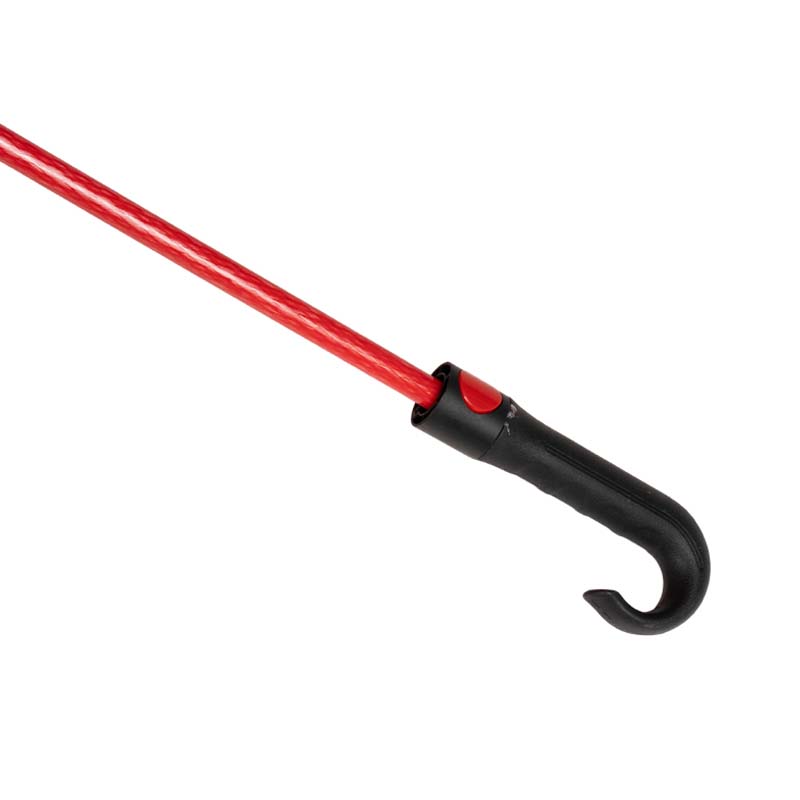 Black Outside Red Inside Classic Curved Handle Golf Umbrella