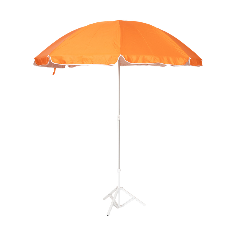 Orange Aluminum pole outdoor sun umbrella