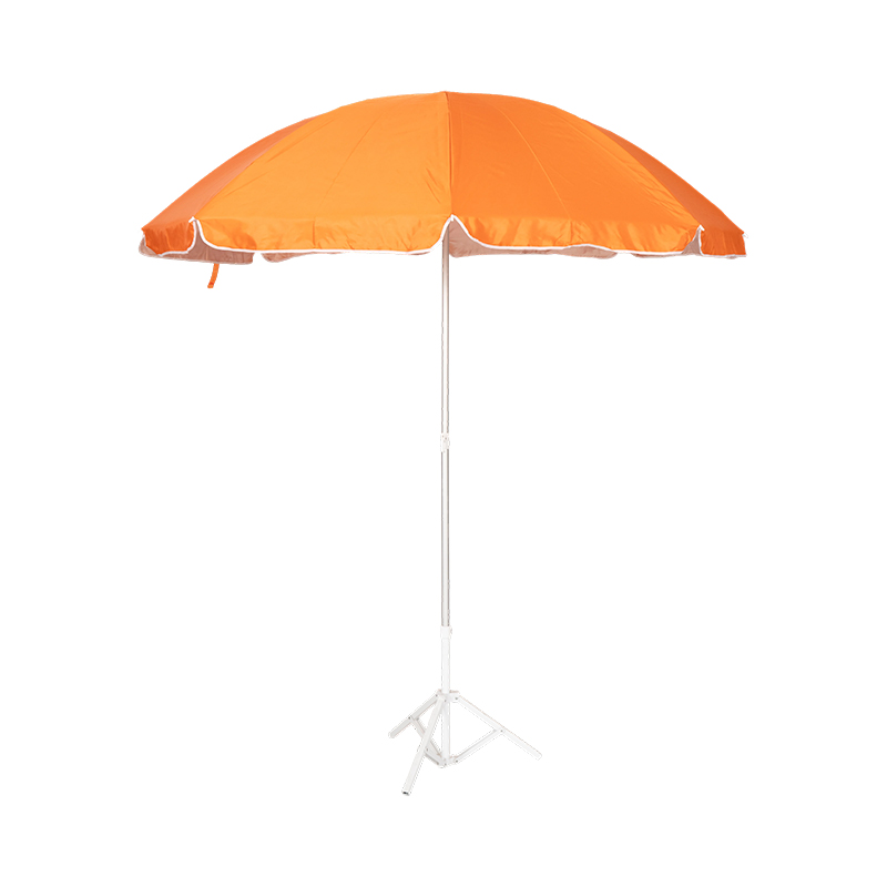 Orange Outdoor Aluminum-Pole Beach Umbrella