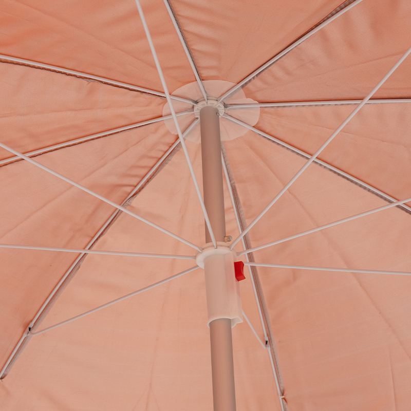 Orange Aluminum pole outdoor sun umbrella
