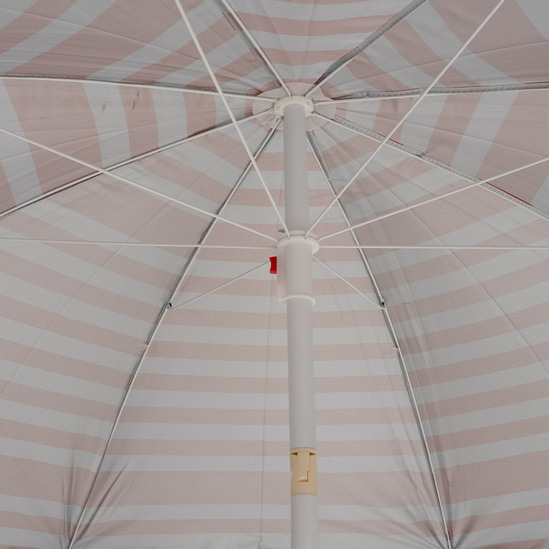 Classic Red-And-White Striped Beach Umbrella