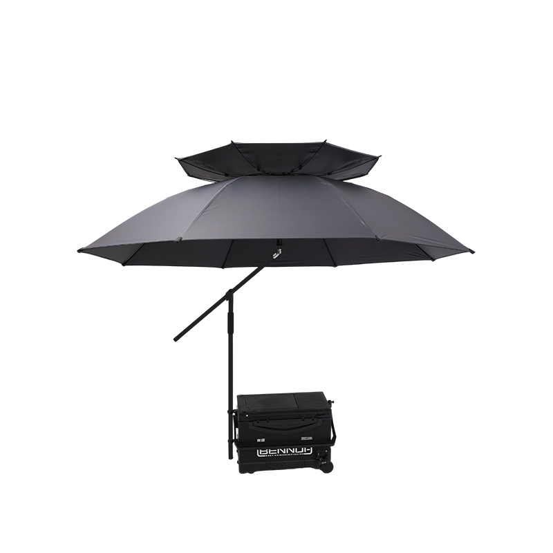 Articulated-Arm Rotating 8-Rib Double-Layer Fishing Umbrella