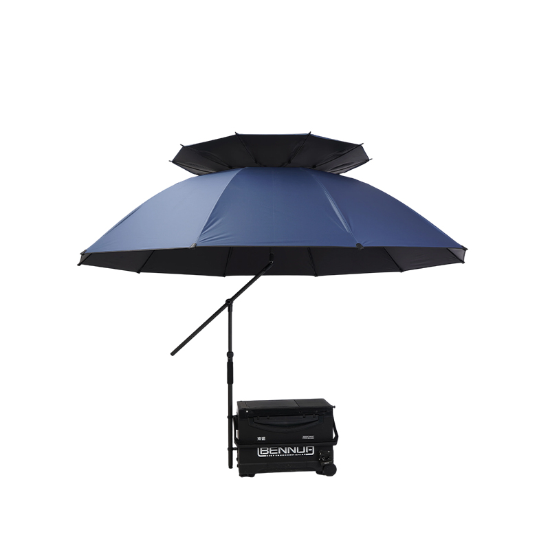 Articulated-Arm Rotating 10-Rib Double-Layer Fishing Umbrella