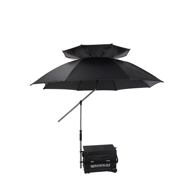 Articulated-Arm Rotating 8-Rib Double-Layer Fishing Umbrella